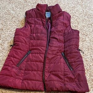 Women's Burgundy Puffer Vest